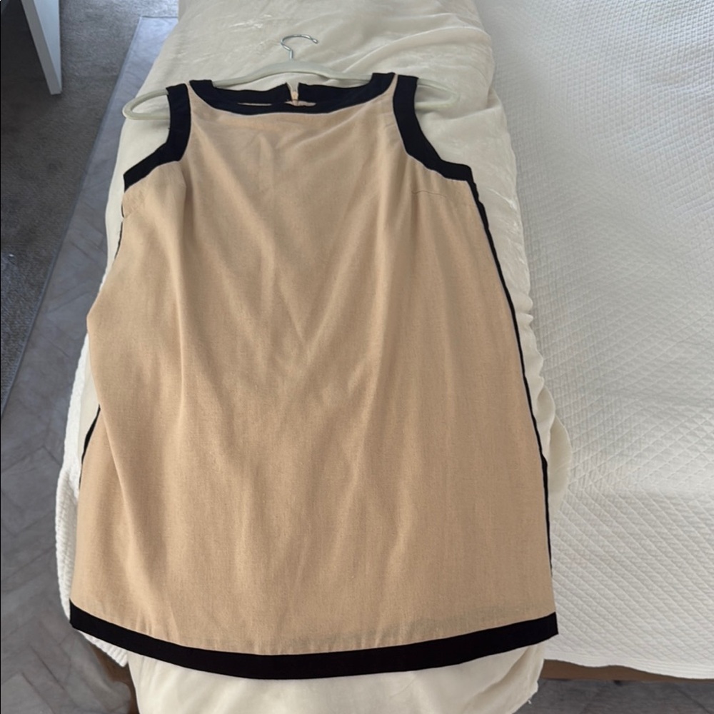 Tan and Black shift dress